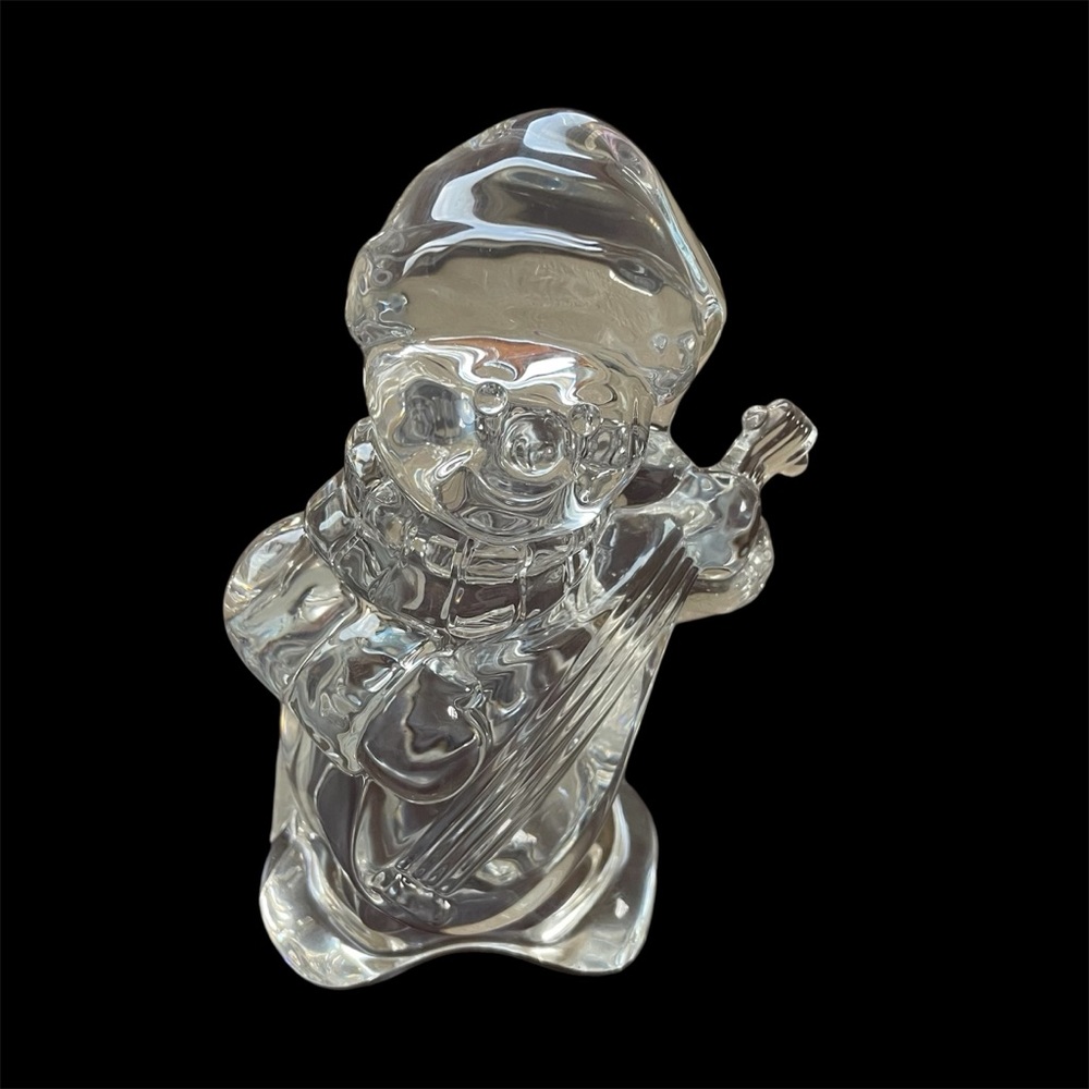 Mikasa Frosty’s Choir Snowman Full Lead Crystal Figurine